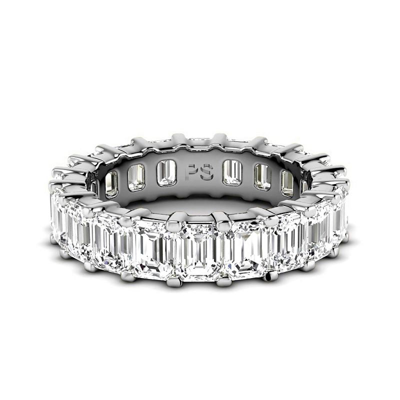 5.20 CT Emerald Cut Diamonds - Eternity Ring
