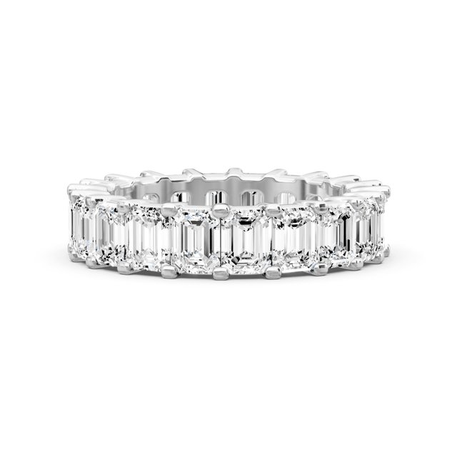 5.20 CT Emerald Cut Natural Diamonds - Eternity Rings
