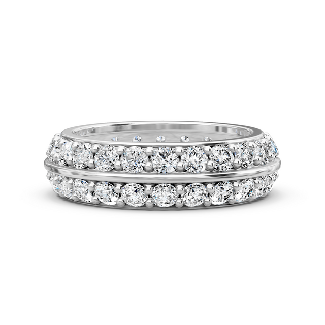 1.80 CT Round Cut Lab Grown Diamonds - Eternity Rings