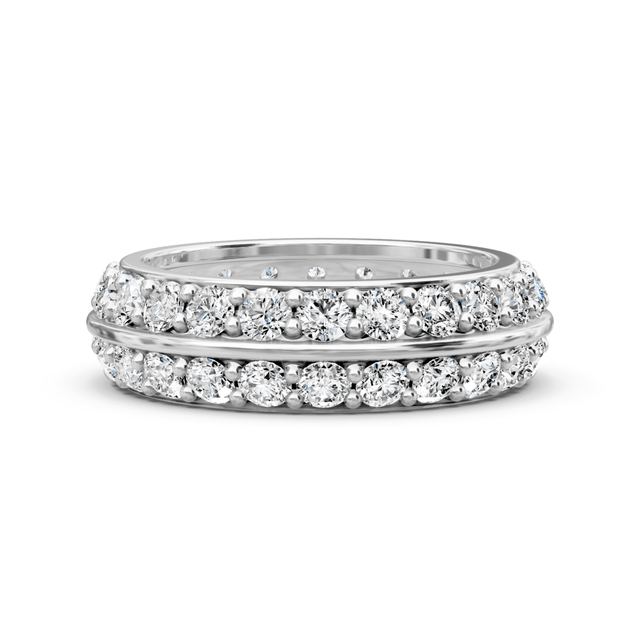 1.80 CT Round Cut Natural Diamonds - Eternity Rings