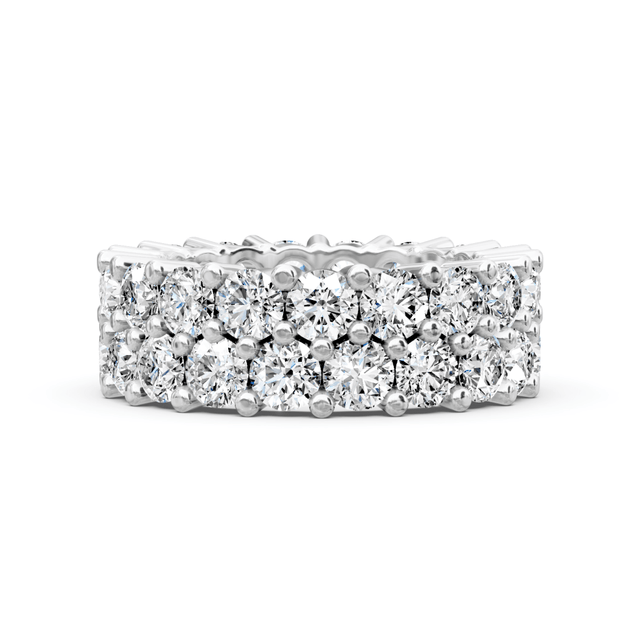 7.20 CT Round Cut Natural Diamonds - Eternity Rings