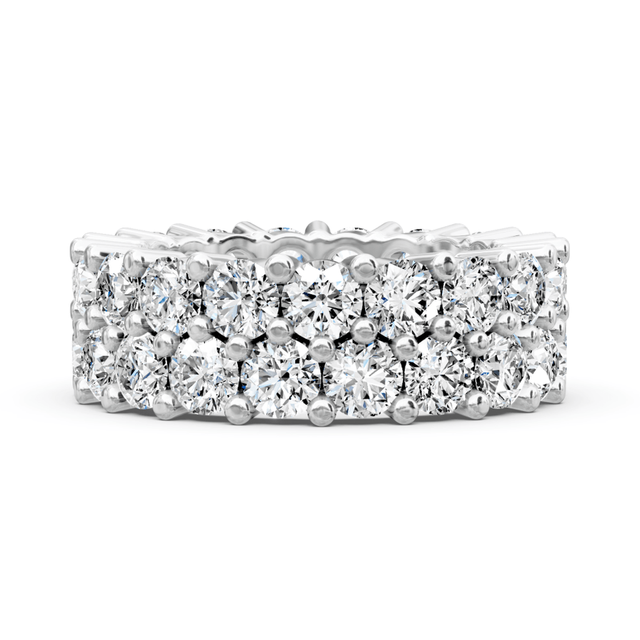 7.20 CT Round Cut Natural Diamonds - Eternity Rings