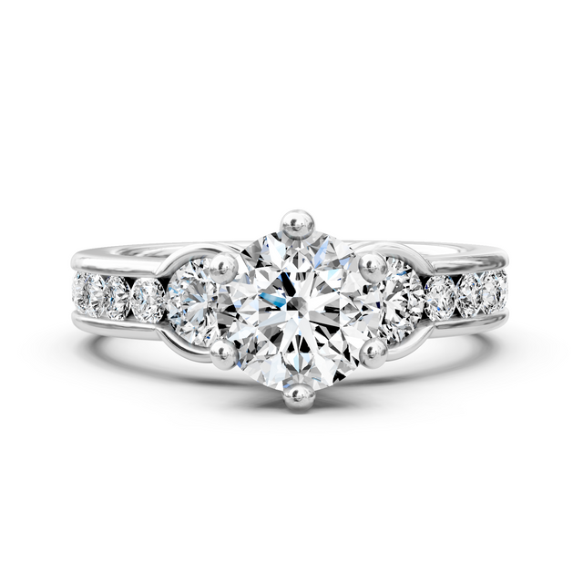 1.35-6.85 CT Round Cut Lab Grown Diamonds - Engagement Ring