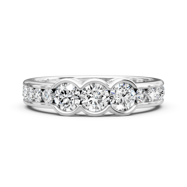 1.10 CT Round Cut Lab Grown Diamonds - Wedding Band