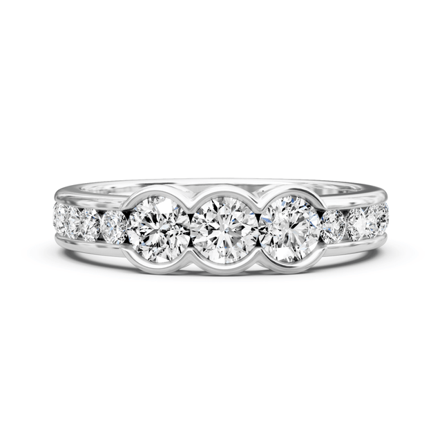 1.10 CT Round Cut Natural Diamonds - Wedding Band