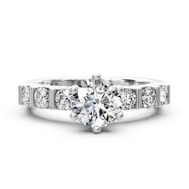1.10-6.60 CT Round Cut Lab Grown Diamonds - Engagement Ring