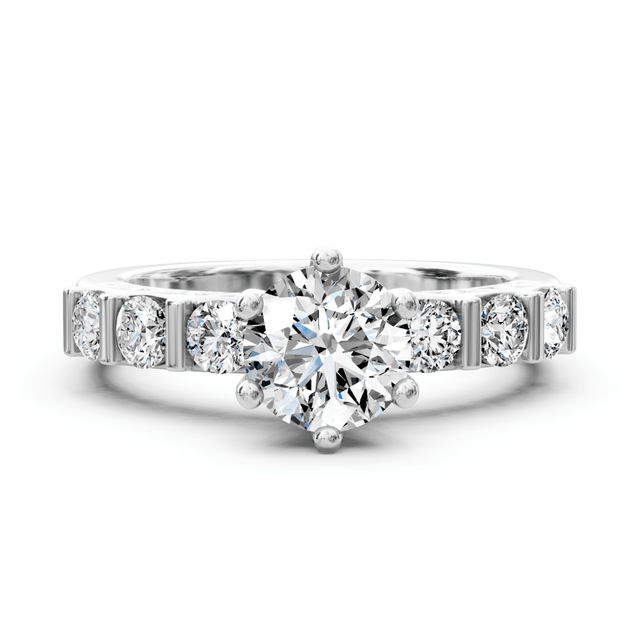 0.95-2.10 CT Round Cut Natural Diamonds - Engagement Ring