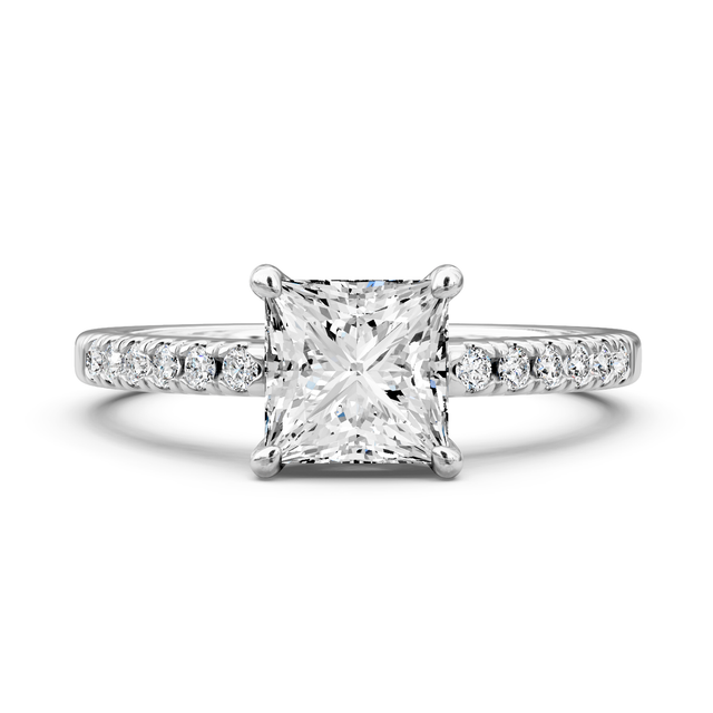 0.65-6.15 CT Princess & Round Cut Lab Grown Diamonds - Engagement Ring