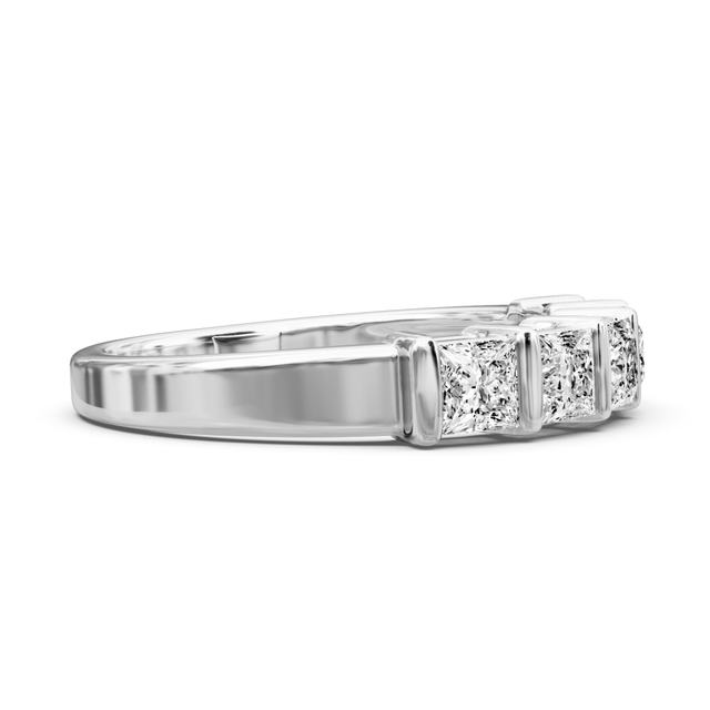 1.00 CT Princess Cut Natural Diamonds - Wedding Band