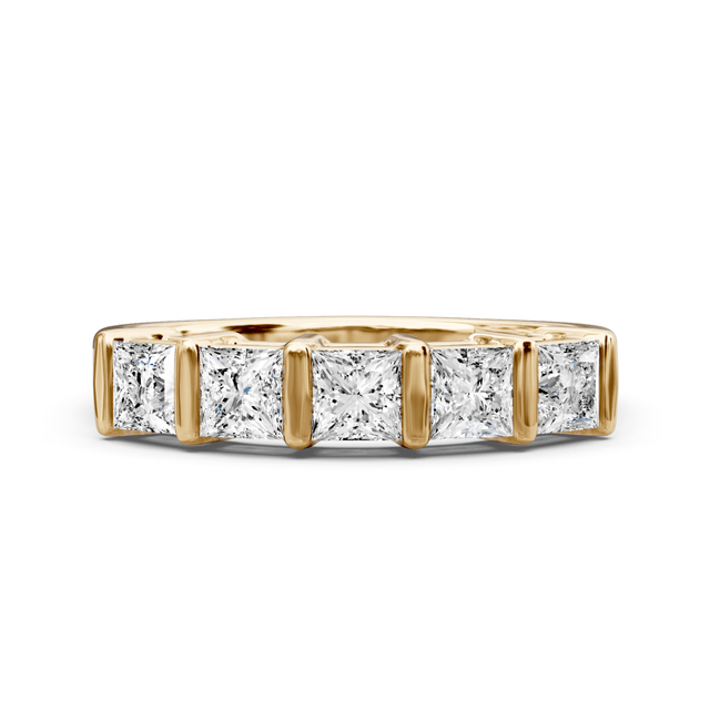 1.00 CT Princess Cut Natural Diamonds - Wedding Band