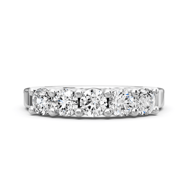 1.00 CT Round Cut Natural Diamonds - Wedding Band