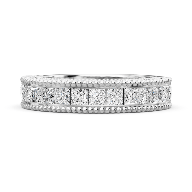 1.50 CT Princess & Round Cut Natural Diamonds - Wedding Band