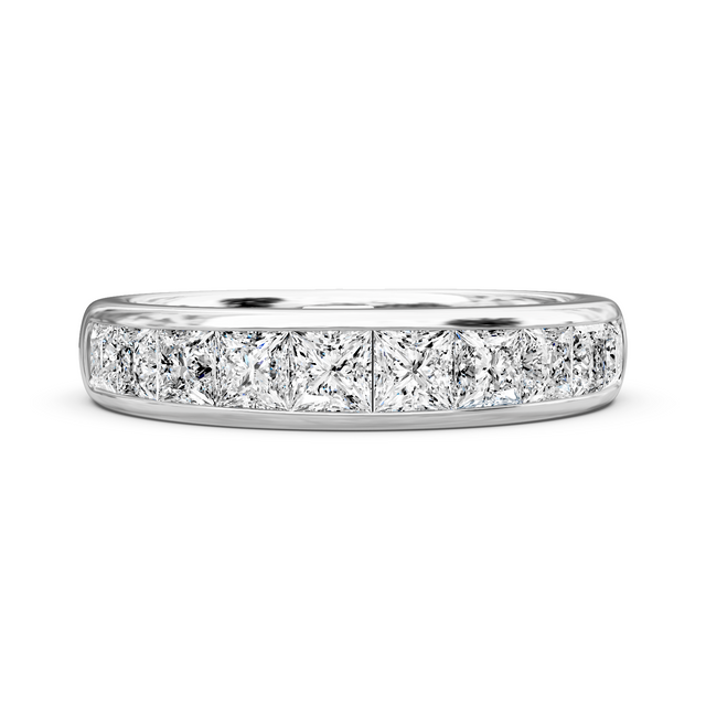 1.65 CT Princess Cut Lab Grown Diamonds - Wedding Band