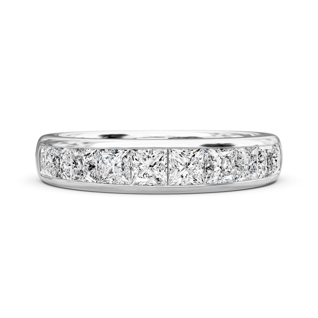 1.65 CT Princess Cut Natural Diamonds - Wedding Band
