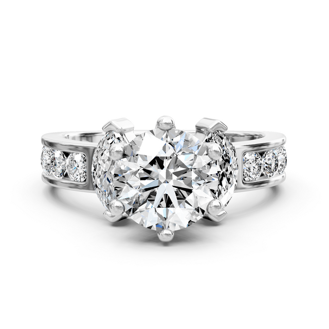 1.35-6.85 CT Marquise & Round Cut Lab Grown Diamonds - Engagement Ring