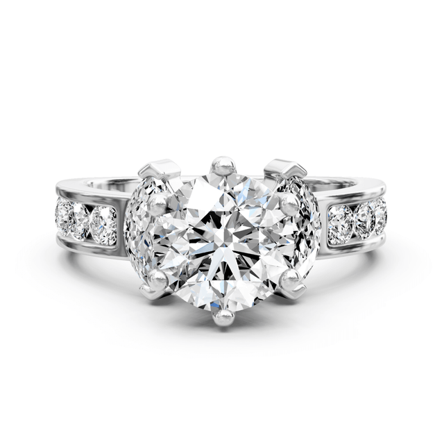 1.20-2.35 CT Marquise & Round Cut Natural Diamonds - Engagement Ring