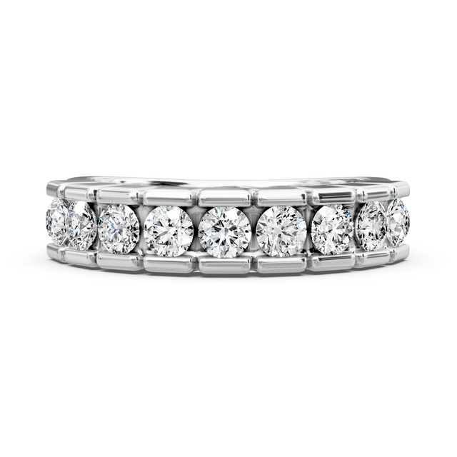 1.20 CT Round Cut Lab Grown Diamonds - Wedding Band