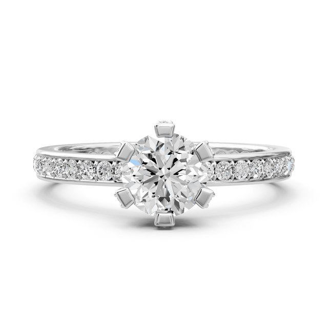 0.90-2.05 CT Round Cut Natural Diamonds - Engagement Ring