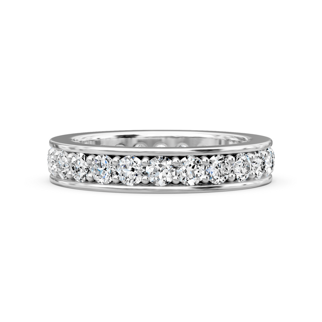 1.25-4.00 CT Round Cut Lab Grown Diamonds - Eternity Rings