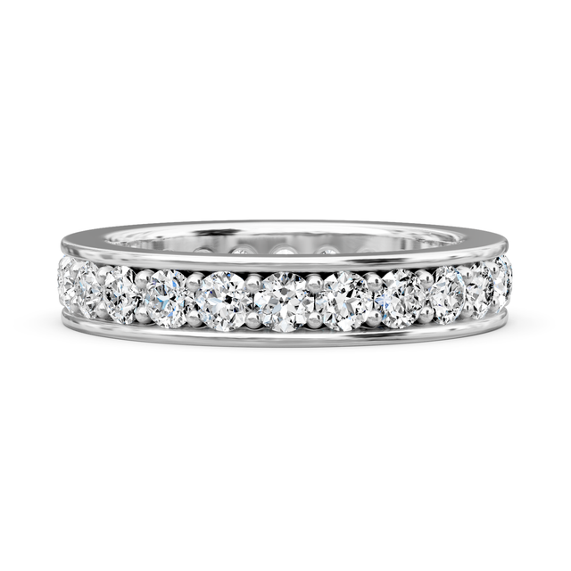 1.25-4.00 CT Round Cut Lab Grown Diamonds - Eternity Rings