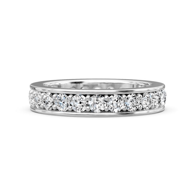 1.00-4.00 CT Round Cut Natural Diamonds - Eternity Rings