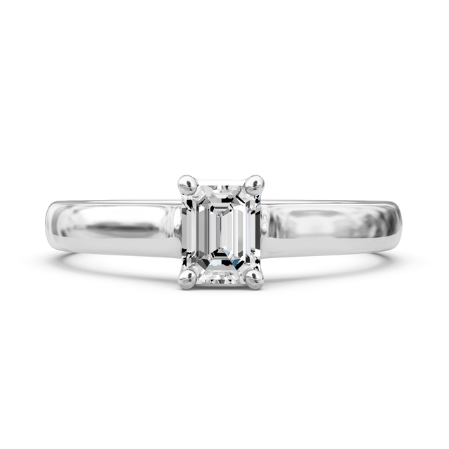 0.50-6.00 CT Emerald Cut Lab Grown Diamonds - Solitaire Rings
