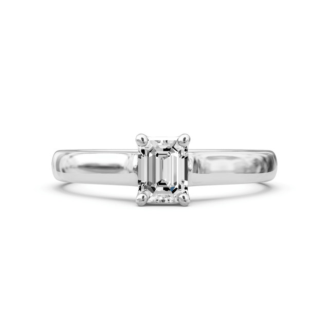 0.35-1.50 CT Emerald Cut Natural Diamonds - Solitaire Rings