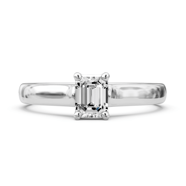 0.35-1.50 CT Emerald Cut Natural Diamonds - Solitaire Rings