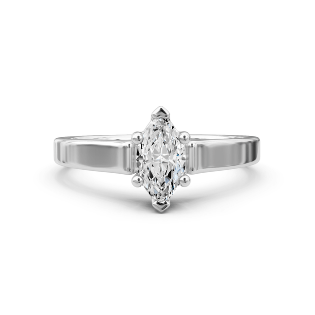 0.35-1.50 CT Marquise Cut Natural Diamonds - Solitaire Rings
