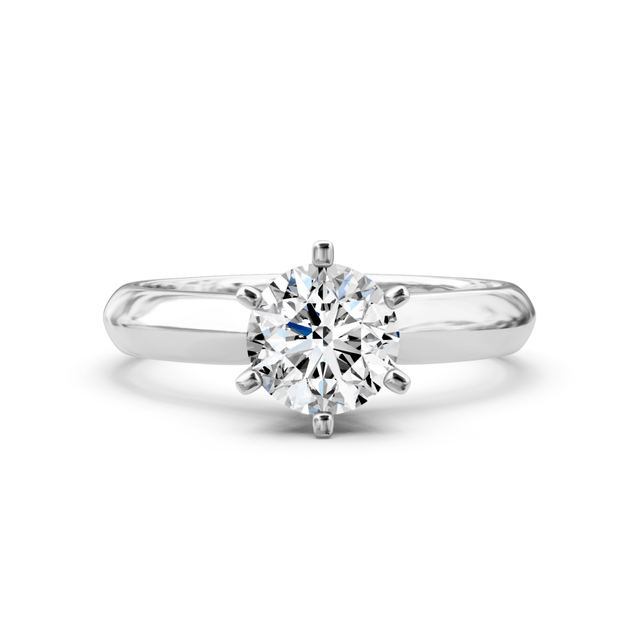 0.35-1.50 CT Round Cut Natural Diamonds - Solitaire Rings