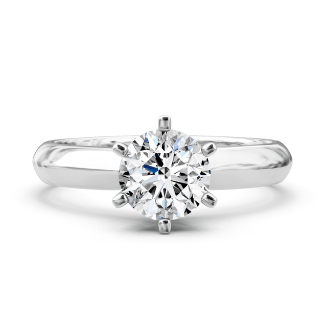 0.35-1.50 CT Round Cut Natural Diamonds - Solitaire Rings
