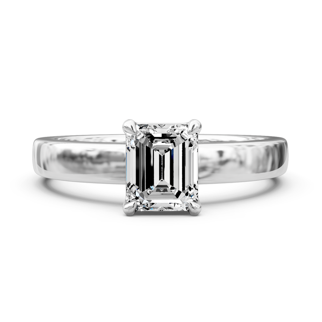 0.50-6.00 CT Emerald Cut Lab Grown Diamonds - Solitaire Rings