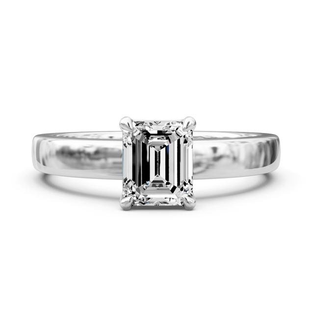 0.35-1.50 CT Emerald Cut Natural Diamonds - Solitaire Rings