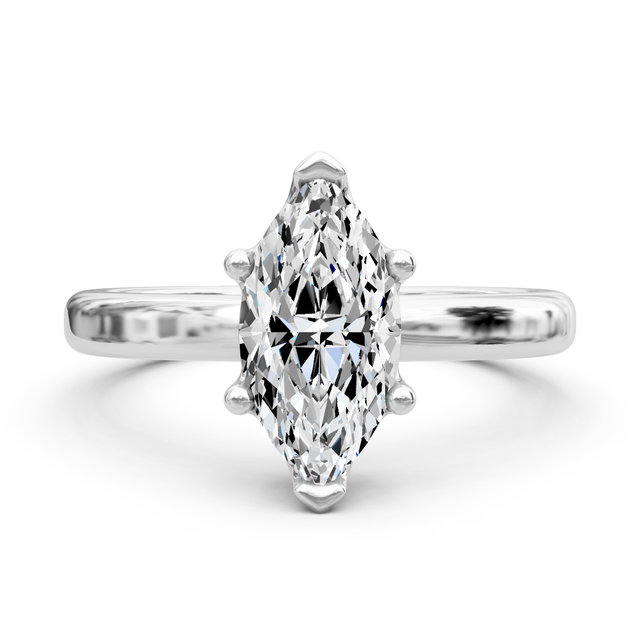0.50-6.00 CT Marquise Cut Lab Grown Diamonds - Solitaire Rings