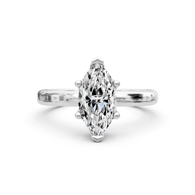 0.35-1.50 CT Marquise Cut Natural Diamonds - Solitaire Rings