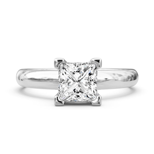0.50-6.00 CT Princess Cut Lab Grown Diamonds - Solitaire Rings