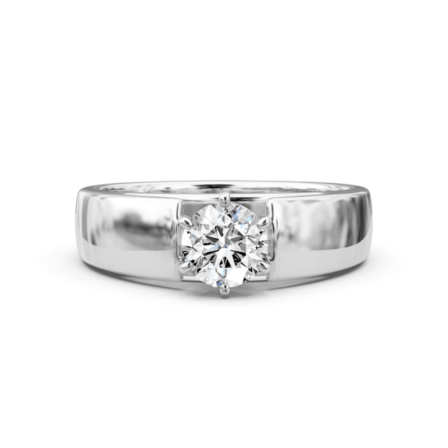 0.35-1.50 CT Round Cut Natural Diamonds - Solitaire Rings