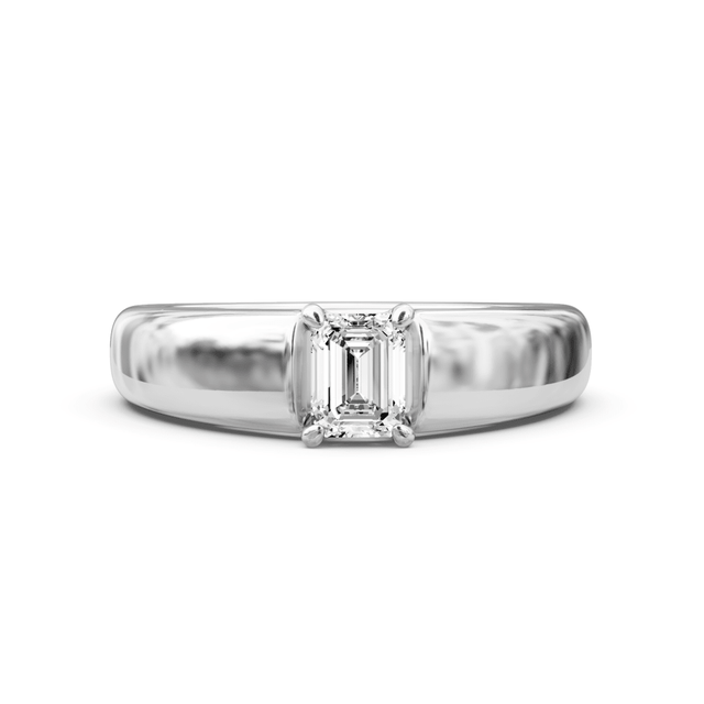0.35-1.50 CT Emerald Cut Natural Diamonds - Solitaire Rings