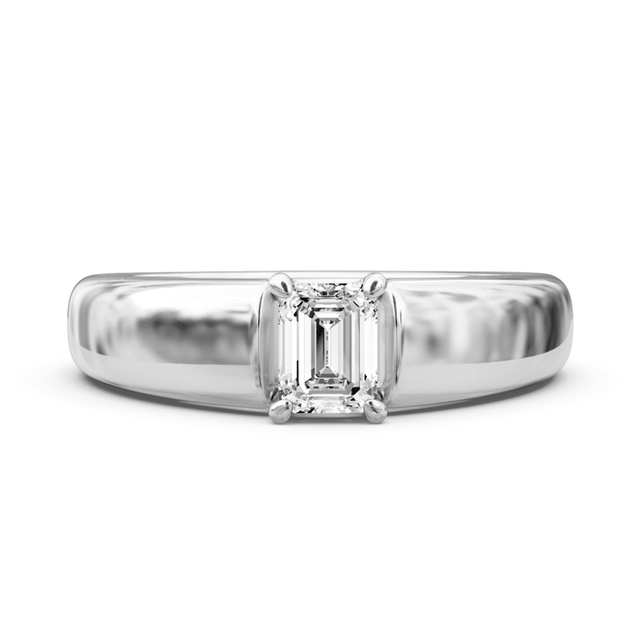 0.35-1.50 CT Emerald Cut Natural Diamonds - Solitaire Rings