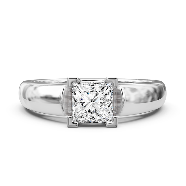 0.50-6.00 CT Princess Cut Lab Grown Diamonds - Solitaire Rings