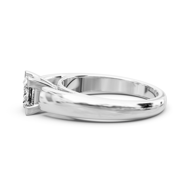 0.35-1.50 CT Princess Cut Natural Diamonds - Solitaire Rings