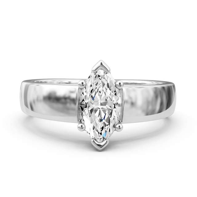 0.35-1.50 CT Marquise Cut Natural Diamonds - Solitaire Rings
