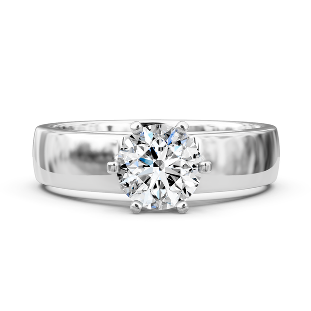 0.50-6.00 CT Round Cut Lab Grown Diamonds - Solitaire Rings