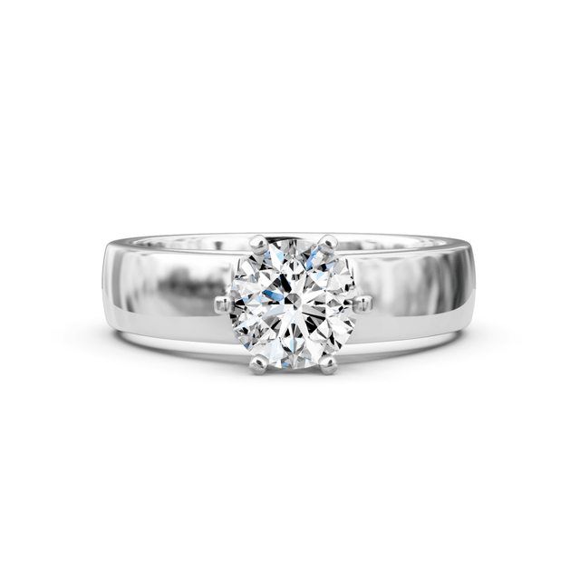 0.35-1.50 CT Round Cut Natural Diamonds - Solitaire Rings