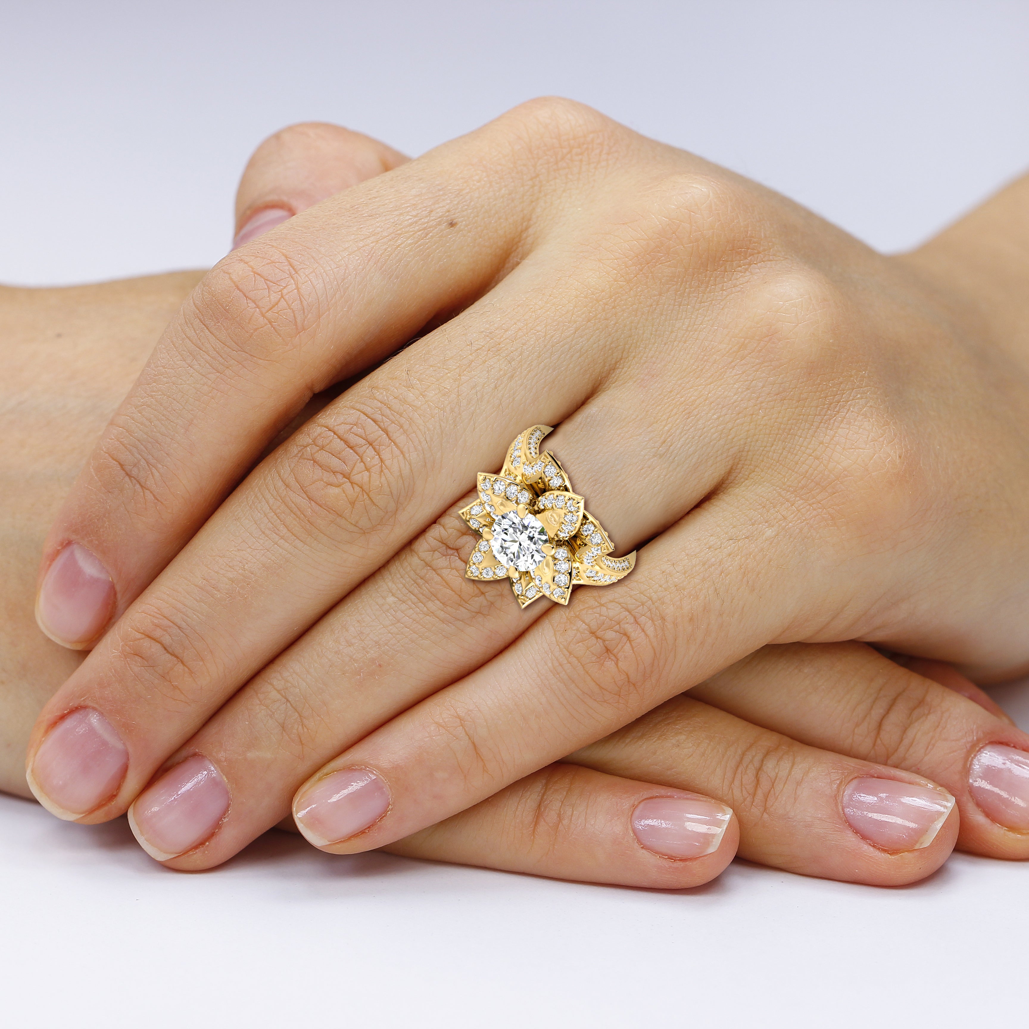 1.72-4.22 CT Round Cut Lab Grown Diamonds - Engagement Ring