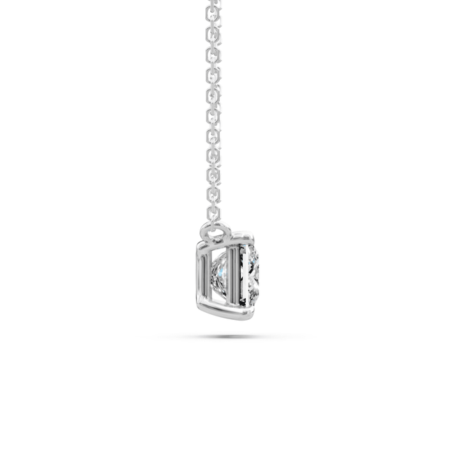 0.50-6.00 CT Princess Cut Lab Grown Diamonds - Solitaire Pendant