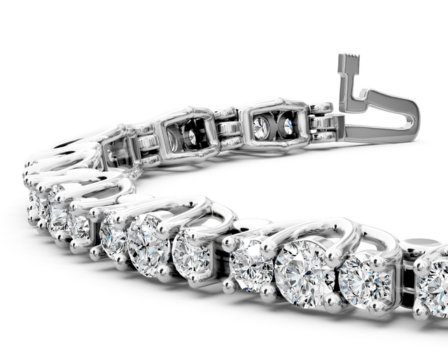 2.00-4.00 CT Round Cut Lab Grown Diamonds - Designer Bracelets