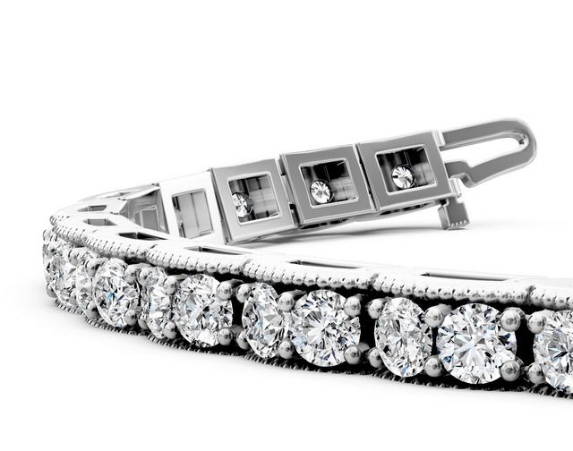 2.00-4.50 CT Round Cut Lab Grown Diamonds - Designer Bracelets