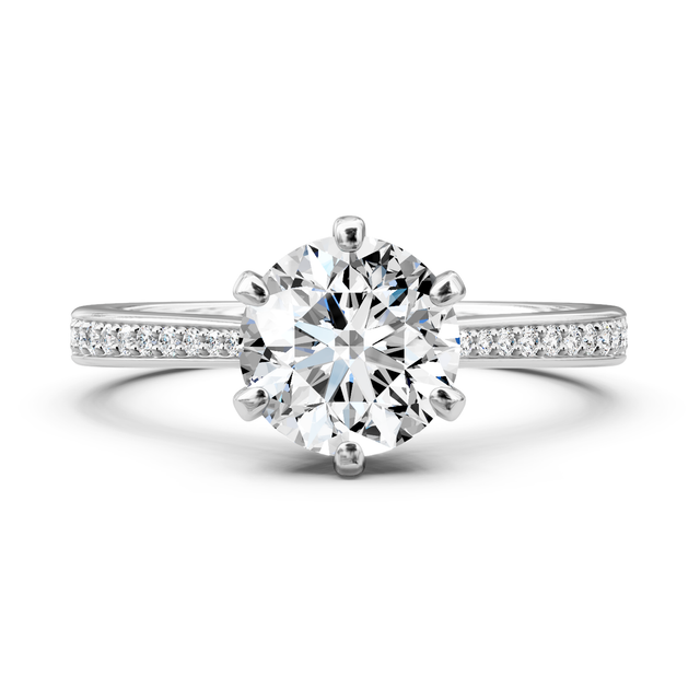 0.80-6.30 CT Round Cut Lab Grown Diamonds - Engagement Ring