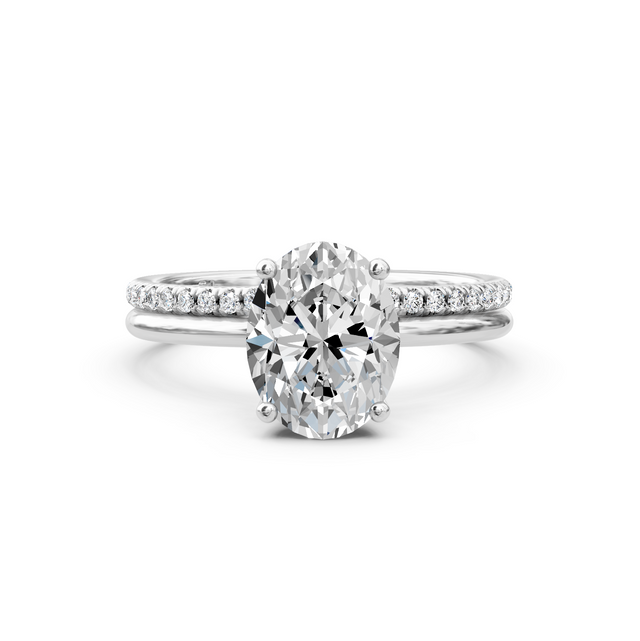 0.65-6.15 CT Oval & Round Cut Lab Grown Diamonds - Bridal Set